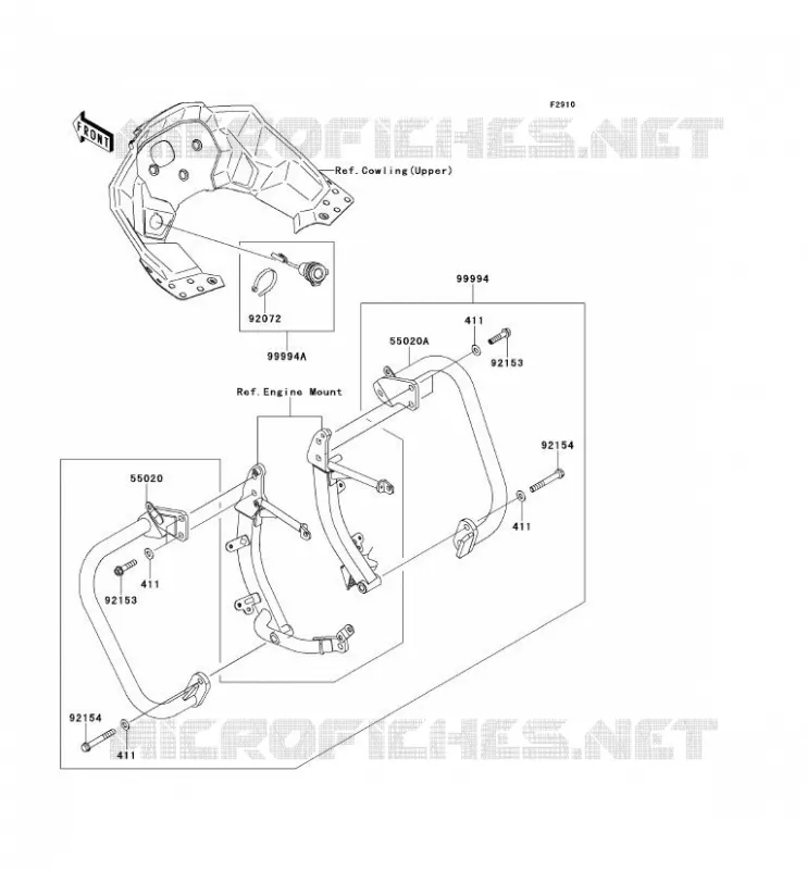ACCESSOIRE (PROTECTION MOTEUR) Kawasaki MOTOS 1000 2012 VERSYS 1000  KLZ1000ACF