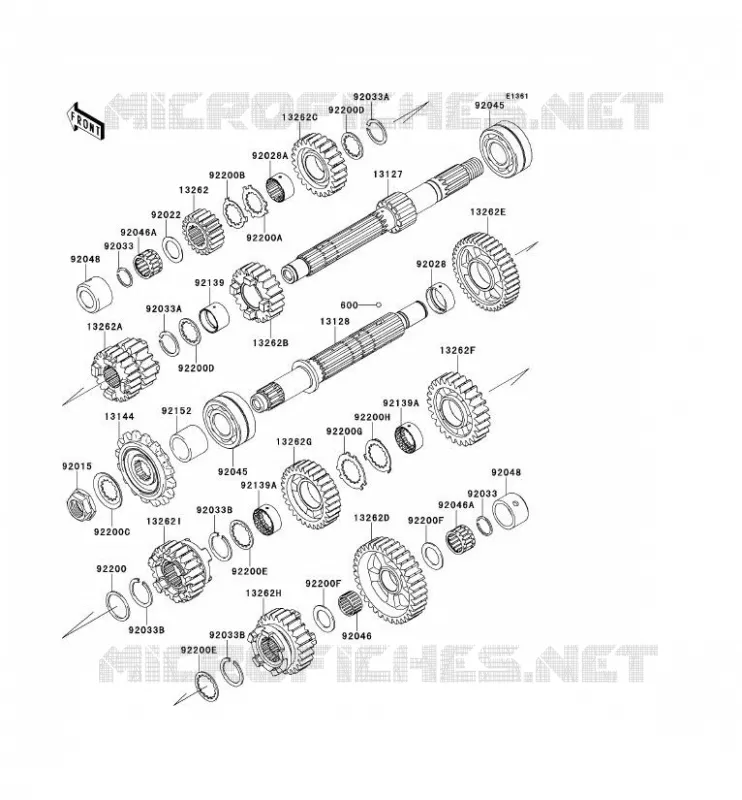 TRANSMISSION Kawasaki MOTOS 1000 2012 VERSYS 1000  KLZ1000ACF