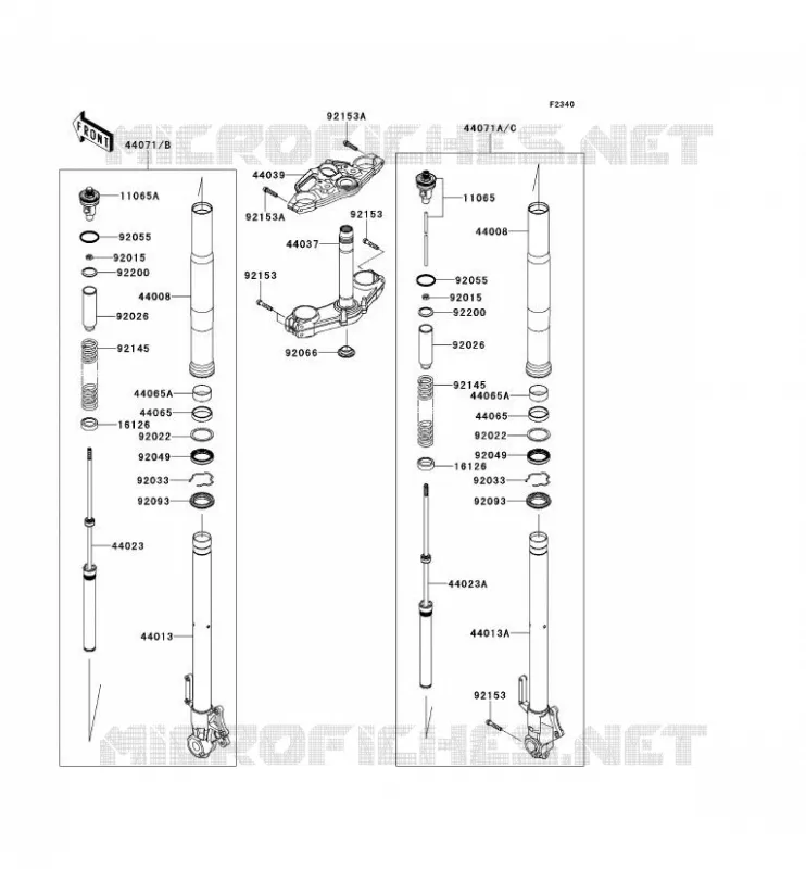 FOURCHE Kawasaki MOTOS 1000 2013 VERSYS 1000  KLZ1000ADF