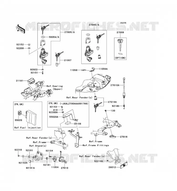 CONTACTEUR Kawasaki MOTOS 1000 2013 VERSYS 1000  KLZ1000ADF