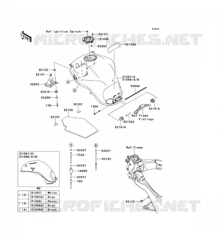 RESERVOIR CARBURANT Kawasaki MOTOS 1000 2013 VERSYS 1000  KLZ1000ADF