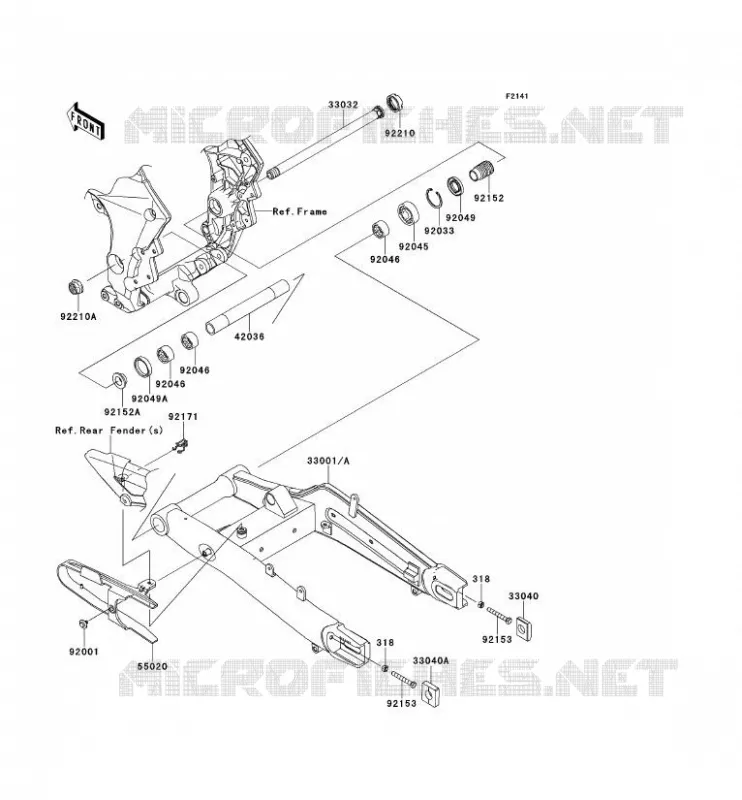 BRAS OSCILLANT Kawasaki MOTOS 1000 2014 VERSYS 1000  KLZ1000AEF