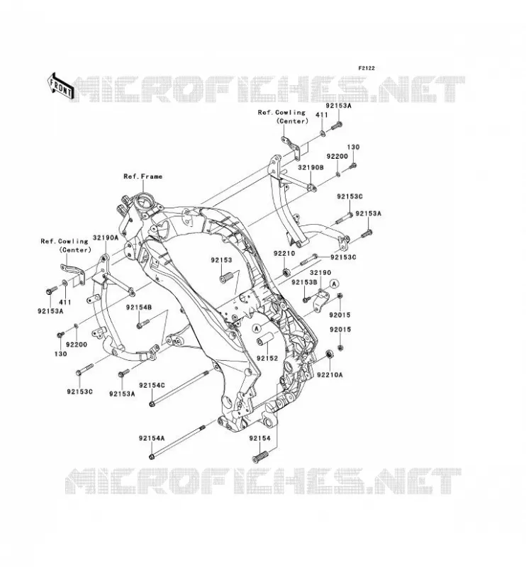 SUPPORT MOTEUR Kawasaki MOTOS 1000 2014 VERSYS 1000  KLZ1000AEF