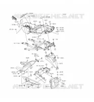 GARDE BOUE ARRI&Egrave;RE pour Kawasaki VERSYS 1000 2015