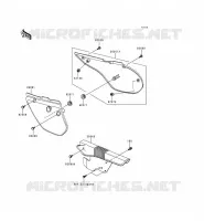CACHE LAT&Eacute;RAL/GARDE CHAINE pour Kawasaki KMX125 1998
