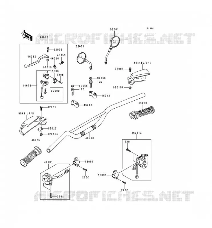 GUIDON Kawasaki MOTOS 125 1998 KMX125  KMX125-A11