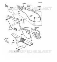 CACHE LAT&Eacute;RAL/GARDE CHAINE pour Kawasaki KMX125 1988