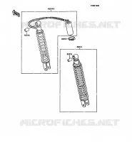 AMORTISSEUR pour Kawasaki KMX125 1989