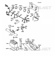 CHASSIS EQUIPMENT ELECTRIQUE pour Kawasaki KMX125 1989
