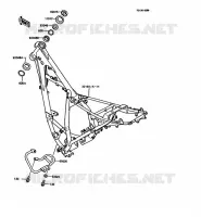 CH&Acirc;SSIS pour Kawasaki KMX125 1989