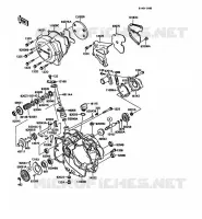 COUVERCLES MOTEUR pour Kawasaki KMX125 1989