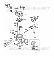 CULASSE/CYLINDRE pour Kawasaki KMX125 1989