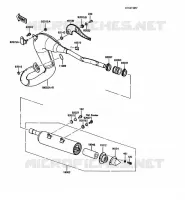 &Eacute;CHAPPEMENT pour Kawasaki KMX125 1989
