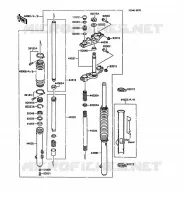 FOURCHE(1/2) pour Kawasaki KMX125 1989