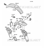 GARDE BOUE pour Kawasaki KMX125 1989