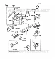 GUIDON pour Kawasaki KMX125 1989