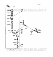 MAITRE CYLINDRE ARRI&Egrave;RE pour Kawasaki KMX125 1989