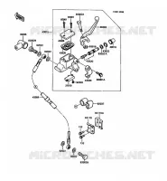 MAITRE CYLINDRE AV pour Kawasaki KMX125 1989