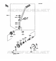 MECANISME DE KICK pour Kawasaki KMX125 1989