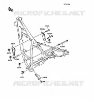 PIECE DE CADRE (COUVERTURE) pour Kawasaki KMX125 1989