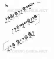 TRANSMISSION pour Kawasaki KMX125 1989