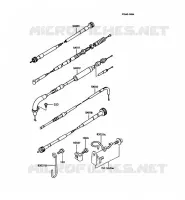 CABLES pour Kawasaki KMX125 1989