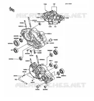 CARTER MOTEUR(S) pour Kawasaki KMX125 1989