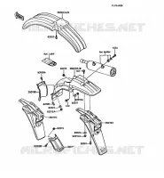 GARDE BOUE pour Kawasaki KMX125 1989