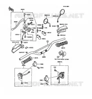 GUIDON pour Kawasaki KMX125 1989