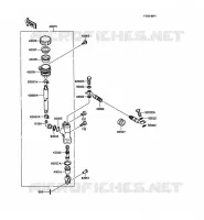 MAITRE CYLINDRE ARRI&Egrave;RE pour Kawasaki KMX125 1989