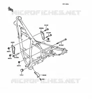 PIECE DE CADRE (COUVERTURE) pour Kawasaki KMX125 1989