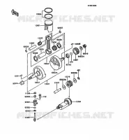 VILEBREQUIN/PISTON pour Kawasaki KMX125 1989