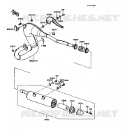 &Eacute;CHAPPEMENT pour Kawasaki KMX125 1989