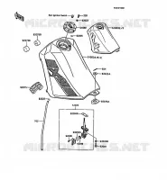 RESERVOIR CARBURANT pour Kawasaki KMX125 1989