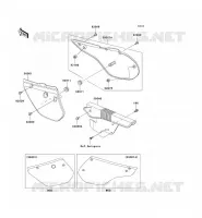 CACHE LAT&Eacute;RAL/GARDE CHAINE pour Kawasaki KMX125 2002