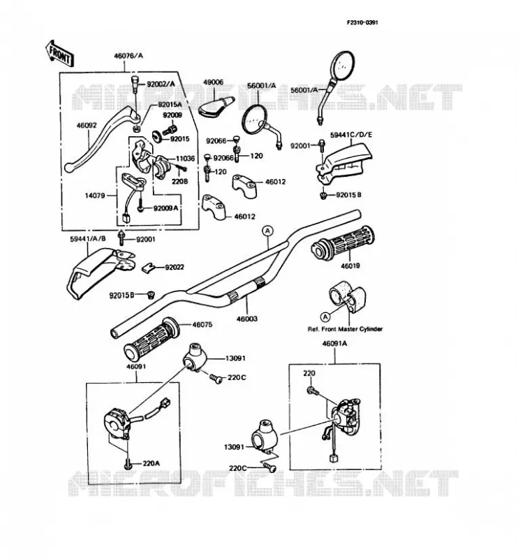 GUIDON Kawasaki MOTOS 125 1987 KMX125  KMX125-B2