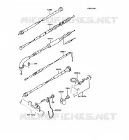 CABLES pour Kawasaki KMX125 1987