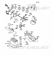 CHASSIS EQUIPMENT ELECTRIQUE pour Kawasaki KMX125 1987