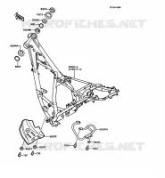 CH&Acirc;SSIS pour Kawasaki KMX125 1987