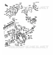 COUVERCLES MOTEUR pour Kawasaki KMX125 1987