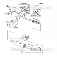 &Eacute;CHAPPEMENT pour Kawasaki KMX125 1987