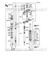 FOURCHE(1/2) pour Kawasaki KMX125 1987