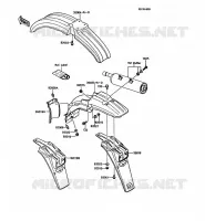 GARDE BOUE pour Kawasaki KMX125 1987
