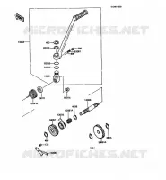 MECANISME DE KICK pour Kawasaki KMX125 1987