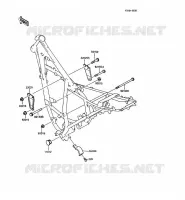 PIECE DE CADRE (COUVERTURE) pour Kawasaki KMX125 1987