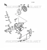 POMPE A HUILE pour Kawasaki KMX125 1987