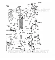 RADIATEUR pour Kawasaki KMX125 1987