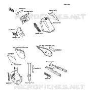 STICKER pour Kawasaki KMX125 1987