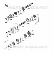 TRANSMISSION pour Kawasaki KMX125 1987