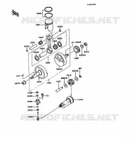 VILEBREQUIN/PISTON pour Kawasaki KMX125 1987